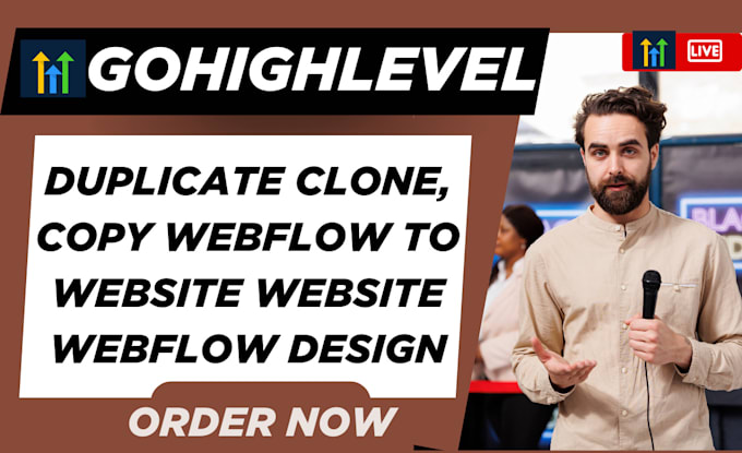 Gig Preview - Design, develop clone, duplicate, copy website to webflow website webflow design