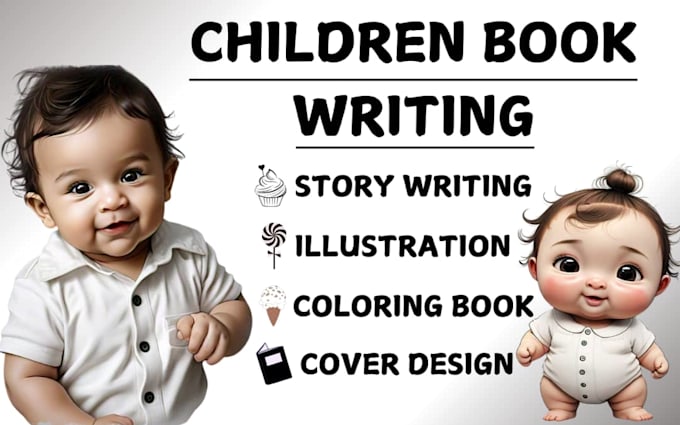 Gig Preview - Be children kid moral story writer ghostwriter edit book illustration amazon kdp