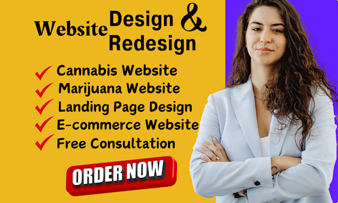 Gig Preview - Cbd cannabis website marijuana website hemp website cbd, vape store landing page