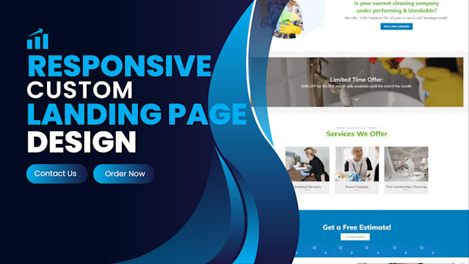 Gig Preview - Do custom landing page design wordpress landing page elementor pro landing page