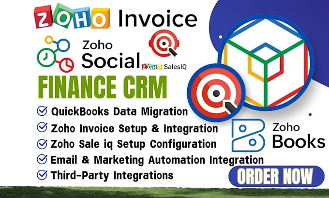 Gig Preview - Setup zoho social zoho form zoho inventory sale iq chatbot workflow automation