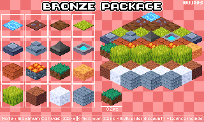 Gig Preview - Create isometric pixel art tileset for your 2d game