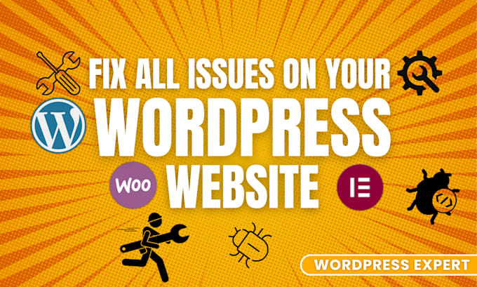 Gig Preview - Fix wordpress website issues, wordpress php errors, fix elementor css issues