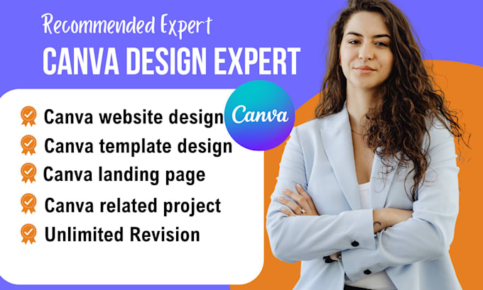 Gig Preview - Design canva website canva landing page canva workbook canva template canva site