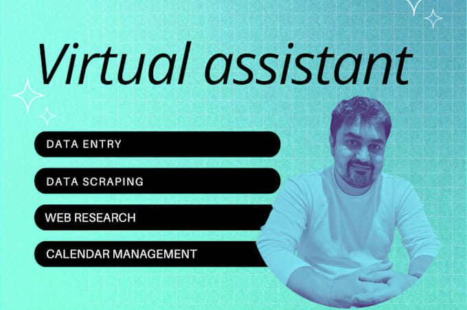 Gig Preview - Be your virtual assistant for data entry, web research, data scraping