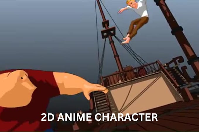 Gig Preview - 2d japanese anime, 2d cartoon illustration, 2d character animation