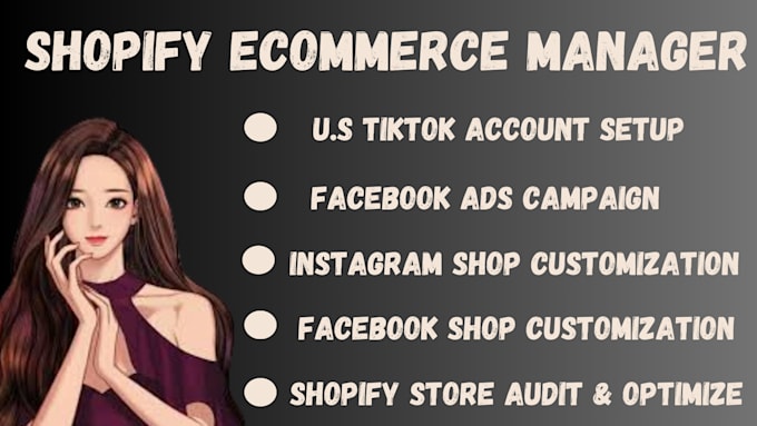 Gig Preview - Setup fb shop and create your US tiktok account and optimize fb ads campaign