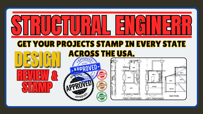 Gig Preview - Review stamp as licensed civil and structural engineer in california and georgia