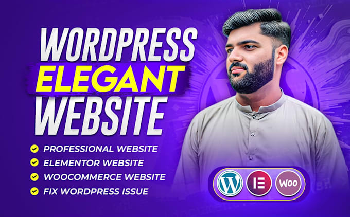 Gig Preview - Be your wordpress and elementor helper to create elegant websites