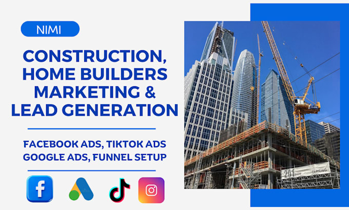 Gig Preview - Construction lead generation facebook ads google ads campaign marketing funnel