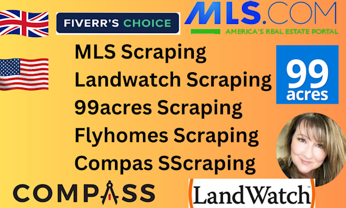 Gig Preview - Mls scraping, landwatch scraping, 99acres scraping, compass, flyhomes scraping