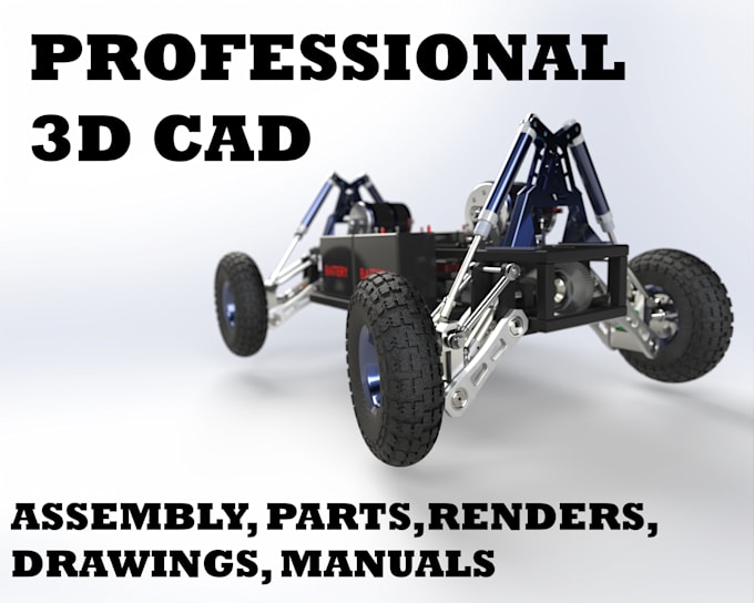 Bestseller - do 3d cad of any machine industrial or hobby ready to manufacture in solidworks