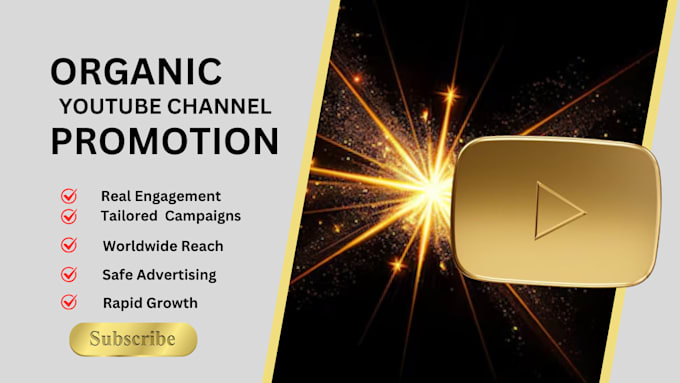 Gig Preview - Do organic youtube channel promotion for monetization