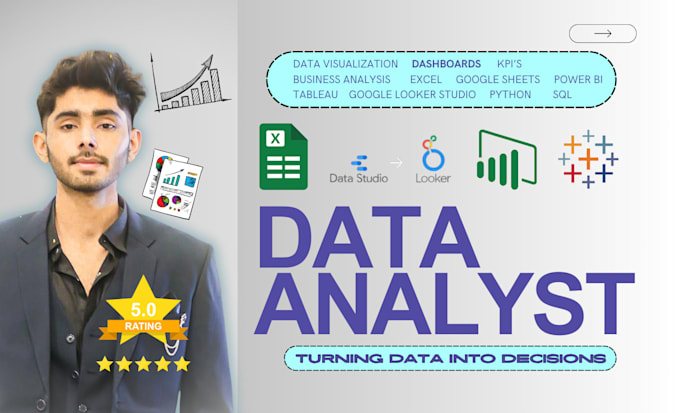 Gig Preview - Do dashboards in excel,  spreadsheets, power bi and google looker studio