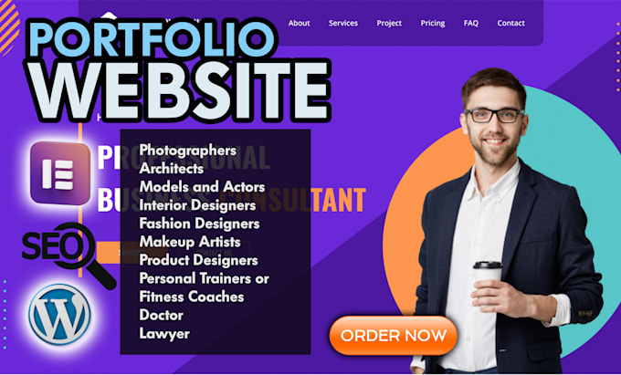 Gig Preview - Design a professional portfolio website using wordpress