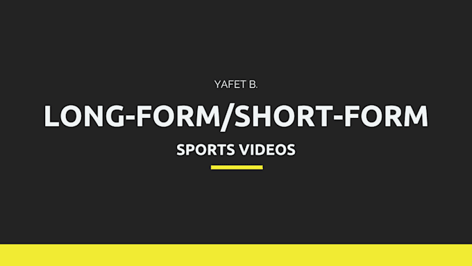 Gig Preview - Edit long and short form football videos