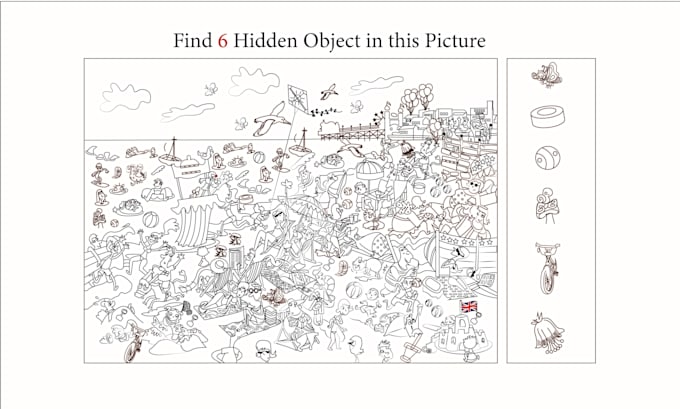 Gig Preview - Draw hidden object picture from your requirement