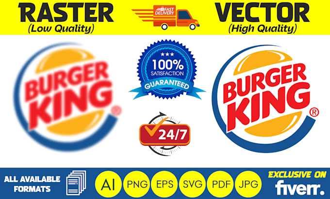 Gig Preview - Do vector tracing, cleanup, redraw logo, convert existing image to vector