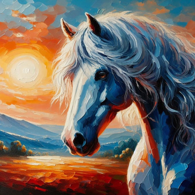 Gig Preview - Paint oil horse paintings on canvas