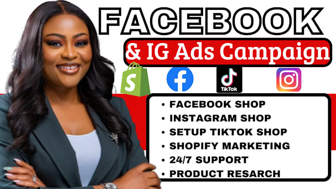 Gig Preview - Set up facebook shop instagram shop for shopify marketing