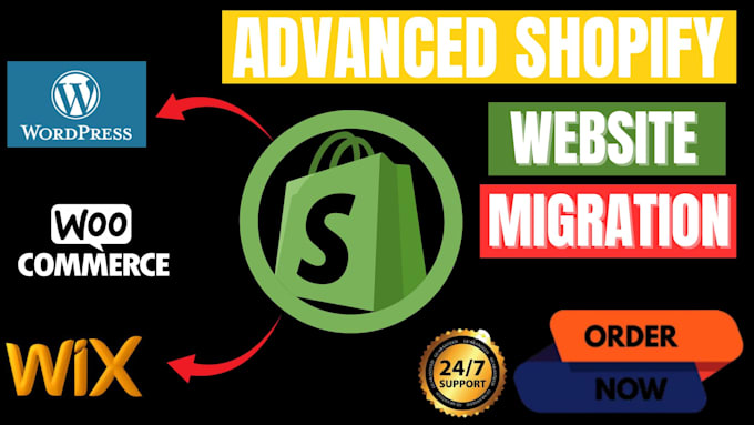 Gig Preview - Migrate wordpress wix woocommerce website to shopify store website migration