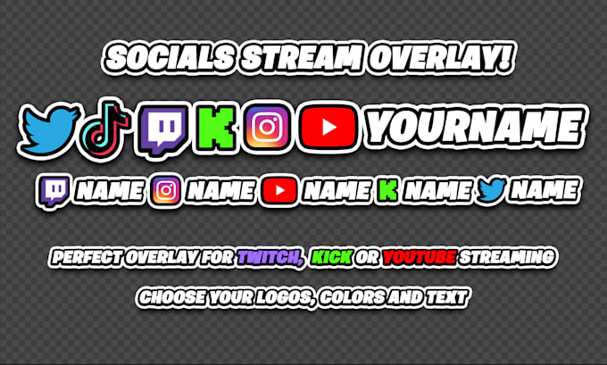 Gig Preview - Create a twitch stream social overlay like adin ross and ishowspeed