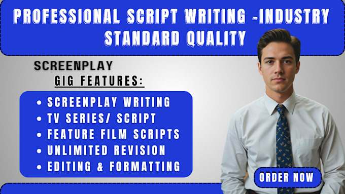 Gig Preview - Write movie script film script screenplay comedy script writing as scriptwriter