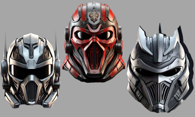 Gig Preview - Custom 3d mask, 3d helmet, cosplay mask helmet 3d mask for 3d printing