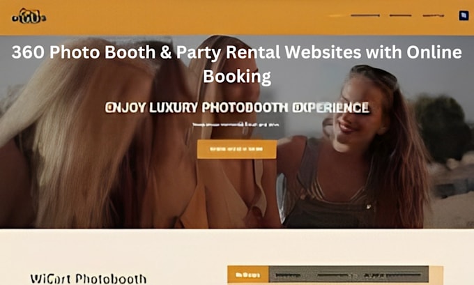 Gig Preview - Design a professional 360 photo booth, party rental website with online booking