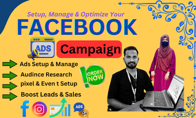 Gig Preview - Setup and manage facebook and instagram ads campaigns for your business growth