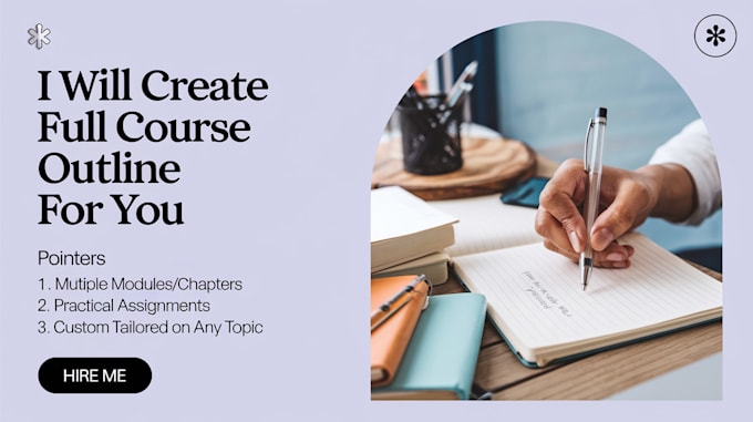 Gig Preview - Create full course curriculum for you