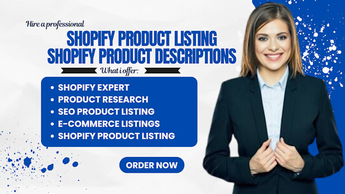 Gig Preview - Create engaging shopify product listing and descriptions