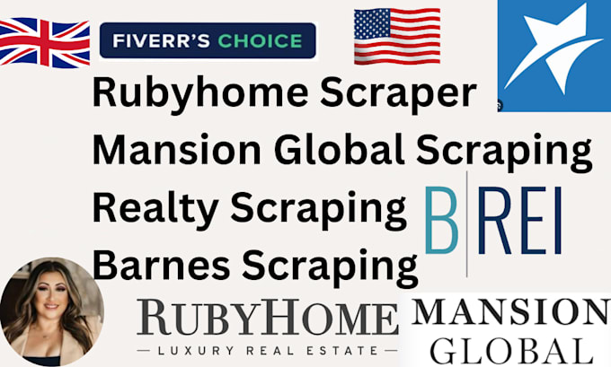 Gig Preview - Rubyhome scraper, mansion global scraper, realty scraper, barnes scraping