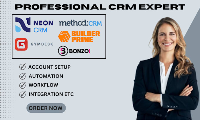 Gig Preview - Build methodcrm gymdesk builderprime bonzo neon crm