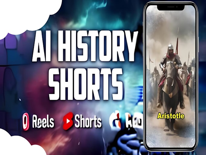 Gig Preview - Do ai history shorts, ai youtube shorts,ai tiktok shorts ,instragram reels