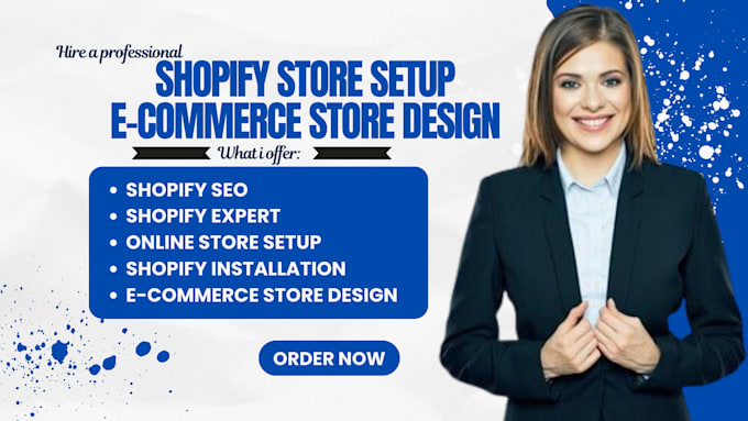 Gig Preview - Create shopify store setup, design, customize, launch