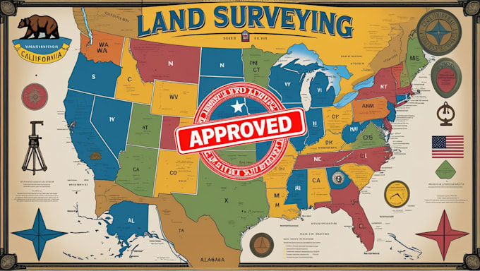 Bestseller - do ca wa, fl ny, tx, al, US stamp land surveying report plansstamp for approval