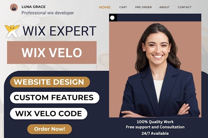 Gig Preview - Add custom wix code wix velo code wix website redesign wix studio velo code