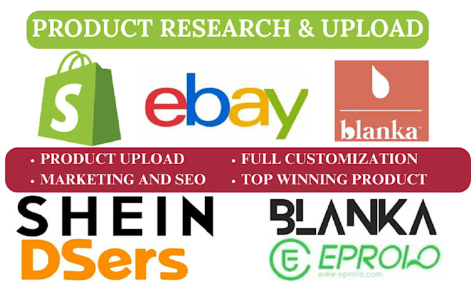 Gig Preview - Find top trending product add to shopify ebay store via blanka spocket shein