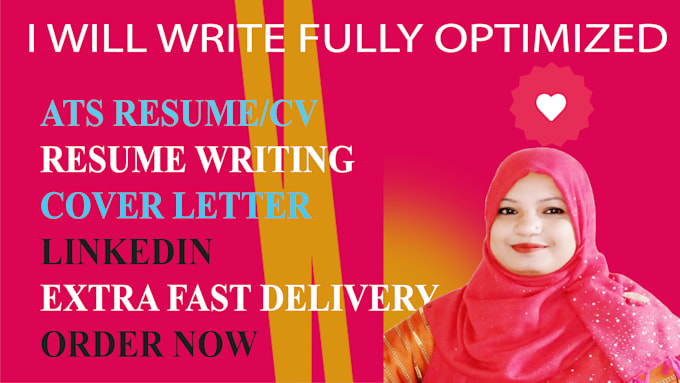 Gig Preview - Write fully optimized resume, CV, cover letter and linkedin