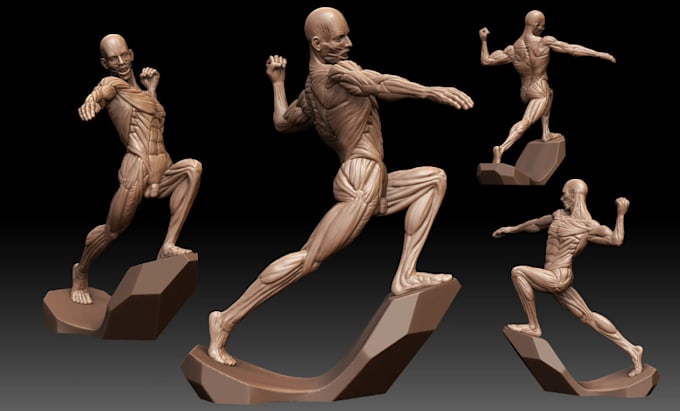 Gig Preview - Create 3d articulated figure model, 3d model, action figure, stl for 3d printing