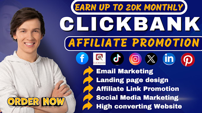 Gig Preview - Clickbank affiliate link promotion, affiliate marketing clickbank link promotion