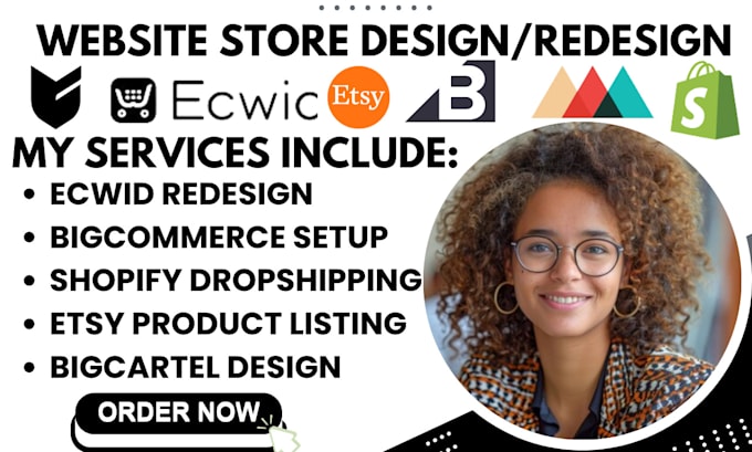 Bestseller - design ecwid bigcartel store redesign bigcommerce wix seo shopify printiful etsy