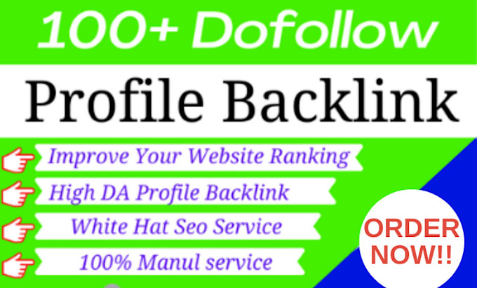 Bestseller - build high authority da 100 plus SEO profile backlinks