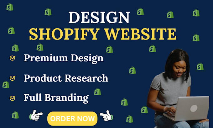 Gig Preview - Design and redesign shopify store and dropshipping website