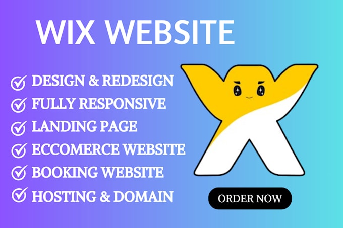 Gig Preview - Design wix website, redesign wix website, create wix booking wesite