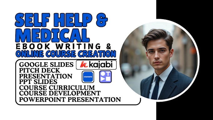 Gig Preview - Do online course creation, ebook, ppt slides on self help and medical content