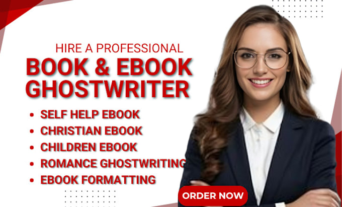 Gig Preview - Do ebook ghostwriter, book and ebook ghostwriting, children book ghost writer