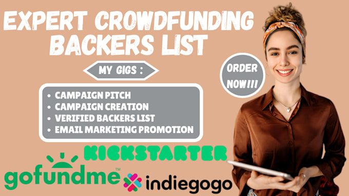 Gig Preview - Provide active crowdfunding backers list for kickstarter, indiegogo, gofundme