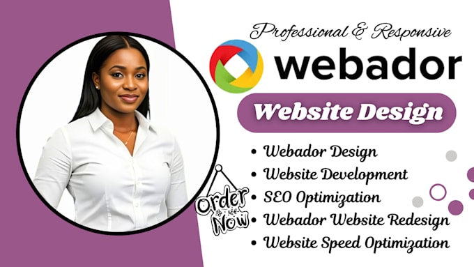 Gig Preview - Design or redesign webador website, website development, blog page on webador